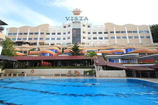 Experience Tranquility: The Enchanting Swimming Pool of Crown Vista Hotel Batam